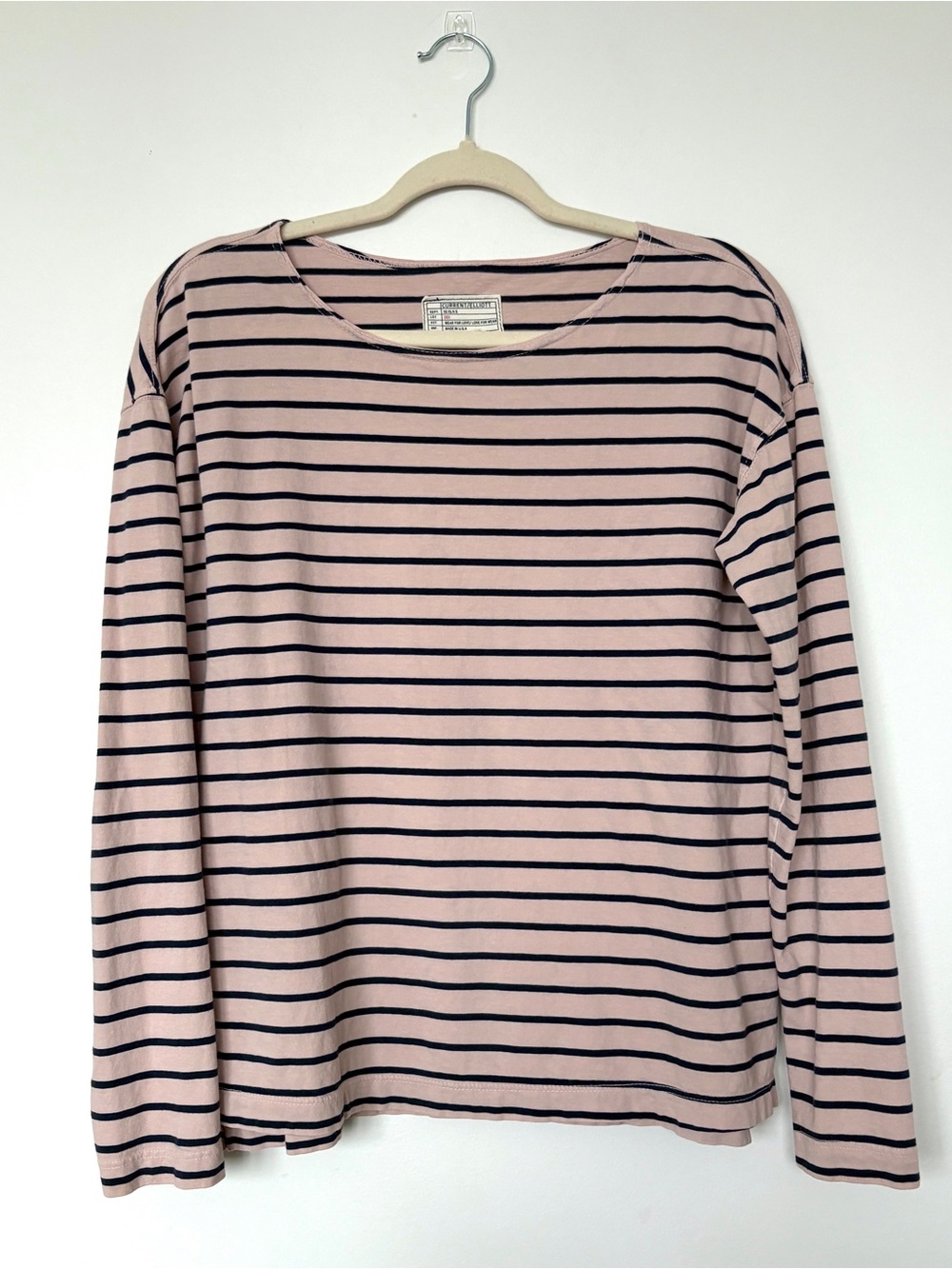 Current Elliott Striped Boatneck Long Sleeve Women’s Top